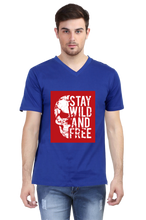 Load image into Gallery viewer, Stay Wild And Free - Men&#39;s V-Neck Half Sleeve T-Shirt
