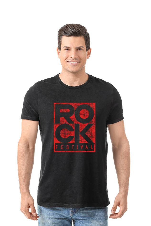 Rock Festival - Men's Round Neck Half Sleeve T-Shirt