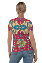 Load image into Gallery viewer, Ancient Indian Design - Women&#39;s All Over Printed Half Sleeve T-Shirt
