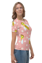 Load image into Gallery viewer, Bee Swarm Pattern - Women&#39;s All Over Printed Half Sleeve T-Shirt
