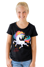 Load image into Gallery viewer, Be A Happy Unicorn - Kid's Round Neck Half Sleeve T-Shirt
