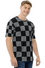 Load image into Gallery viewer, Black Gingham Chess Pattern - Men&#39;s All Over Printed Half Sleeve T-Shirt
