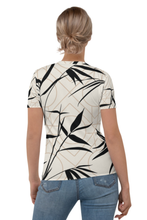 Load image into Gallery viewer, Black Leaves - Women&#39;s All Over Printed Half Sleeve T-Shirt
