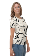 Load image into Gallery viewer, Black Leaves - Women&#39;s All Over Printed Half Sleeve T-Shirt
