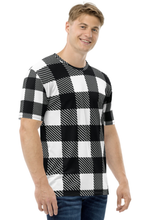 Load image into Gallery viewer, Black White Square Pattern - Men&#39;s All Over Printed Half Sleeve T-Shirt
