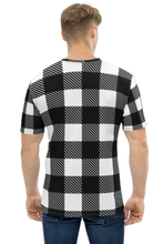 Load image into Gallery viewer, Black White Square Pattern - Men&#39;s All Over Printed Half Sleeve T-Shirt
