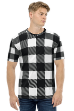 Load image into Gallery viewer, Black White Square Pattern - Men&#39;s All Over Printed Half Sleeve T-Shirt
