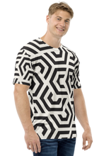 Load image into Gallery viewer, Black and White Puzzle Pattern - Men&#39;s All Over Printed Half Sleeve T-Shirt
