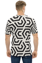 Load image into Gallery viewer, Black and White Puzzle Pattern - Men&#39;s All Over Printed Half Sleeve T-Shirt
