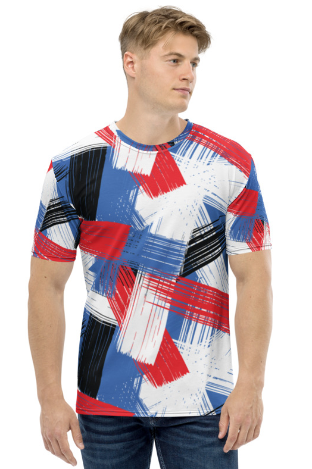 Broad Brushstrokes - Men's All Over Printed Half Sleeve T-Shirt