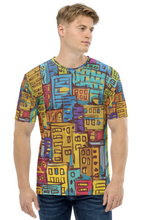 Load image into Gallery viewer, Building Pattern - Men&#39;s All Over Printed Half Sleeve T-Shirt
