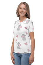 Load image into Gallery viewer, Butterfly And Elephant - Women&#39;s All Over Printed Half Sleeve T-Shirt
