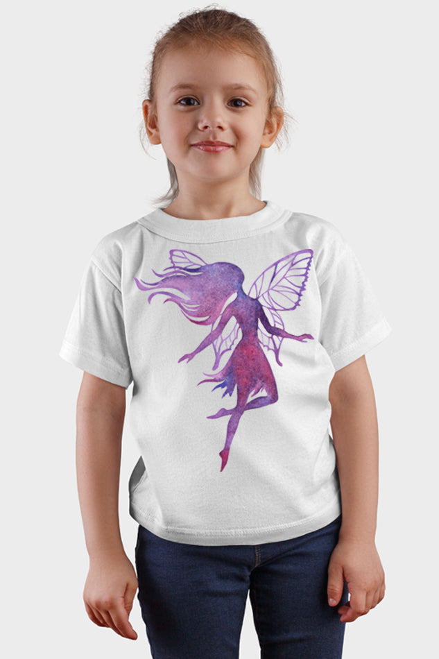 Butterfly Angel - Kid's Round Neck Half Sleeve T-Shirt (Girl)