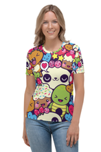 Load image into Gallery viewer, Cartoon Animal Doodle - Women&#39;s All Over Printed Half Sleeve T-Shirt
