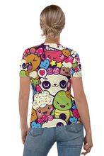 Load image into Gallery viewer, Cartoon Animal Doodle - Women&#39;s All Over Printed Half Sleeve T-Shirt
