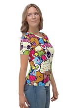 Load image into Gallery viewer, Cartoon Animal Doodle - Women&#39;s All Over Printed Half Sleeve T-Shirt
