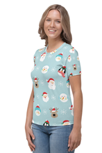 Load image into Gallery viewer, Christmas Doodle Pattern (Christmas Edition) - Women&#39;s All Over Printed Half Sleeve T-Shirt
