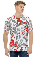 Load image into Gallery viewer, Christmas Floral Pattern (Christmas Edition) - Men&#39;s All Over Printed Half Sleeve T-Shirt
