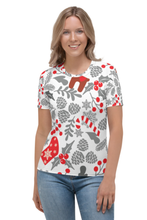 Load image into Gallery viewer, Christmas Floral Pattern (Christmas Edition)- Women&#39;s All Over Printed Half Sleeve T-Shirt
