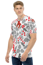 Load image into Gallery viewer, Christmas Floral Pattern (Christmas Edition) - Men&#39;s All Over Printed Half Sleeve T-Shirt
