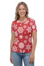 Load image into Gallery viewer, Christmas Icons Pattern (Christmas Edition) - Women&#39;s All Over Printed Half Sleeve T-Shirt
