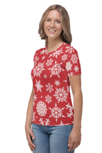 Load image into Gallery viewer, Christmas Icons Pattern (Christmas Edition) - Women&#39;s All Over Printed Half Sleeve T-Shirt
