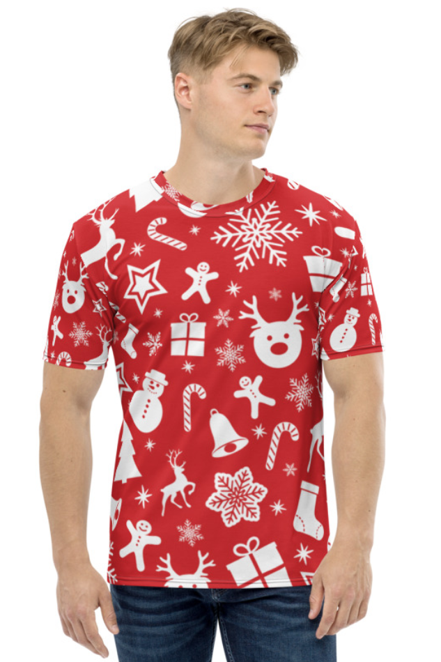 Christmas Night Doodle (Christmas Edition) - Men's All Over Printed Half Sleeve T-Shirt