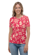 Load image into Gallery viewer, Christmas Red Theme (Christmas Edition) - Women&#39;s All Over Printed Half Sleeve T-Shirt
