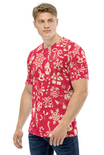 Load image into Gallery viewer, Christmas Red Theme (Christmas Edition) - Men&#39;s All Over Printed Half Sleeve T-Shirt
