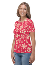 Load image into Gallery viewer, Christmas Red Theme (Christmas Edition) - Women&#39;s All Over Printed Half Sleeve T-Shirt
