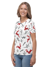 Load image into Gallery viewer, Christmas Reindeer Pattern (Christmas Edition) - Women&#39;s All Over Printed Half Sleeve T-Shirt
