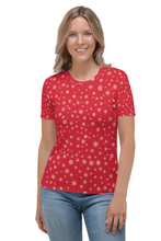 Load image into Gallery viewer, Christmas Star Pattern (Christmas Edition) - Women&#39;s All Over Printed Half Sleeve T-Shirt
