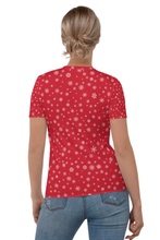 Load image into Gallery viewer, Christmas Star Pattern (Christmas Edition) - Women&#39;s All Over Printed Half Sleeve T-Shirt
