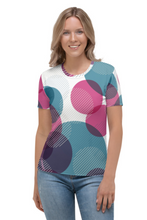 Load image into Gallery viewer, Coloured Bubbles - Women&#39;s All Over Printed Half Sleeve T-Shirt
