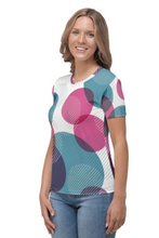 Load image into Gallery viewer, Coloured Bubbles - Women&#39;s All Over Printed Half Sleeve T-Shirt
