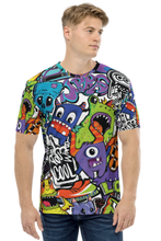 Load image into Gallery viewer, Coloured Cartoon Pattern - Men&#39;s All Over Printed Half Sleeve T-Shirt
