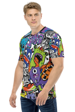 Load image into Gallery viewer, Coloured Cartoon Pattern - Men&#39;s All Over Printed Half Sleeve T-Shirt
