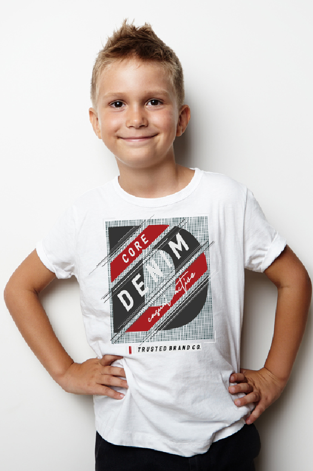 Core Denim - Kid's Round Neck Half Sleeve T-Shirt