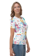 Load image into Gallery viewer, Cute Flying Girl - Women&#39;s All Over Printed Half Sleeve T-Shirt
