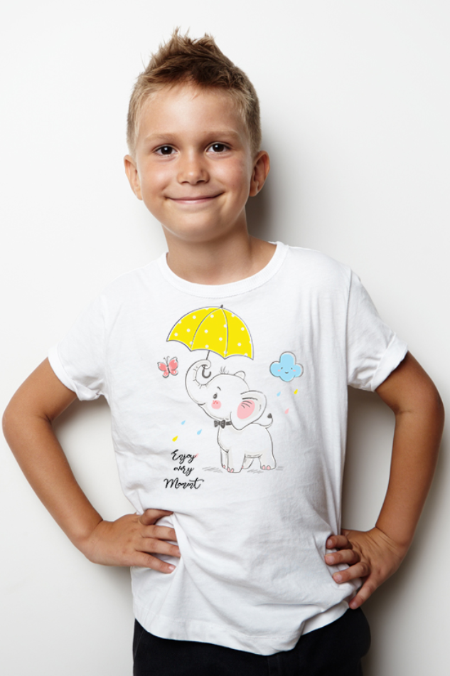 Enjoy Every Moment - Kid's Round Neck Half Sleeve T-Shirt (Boy)