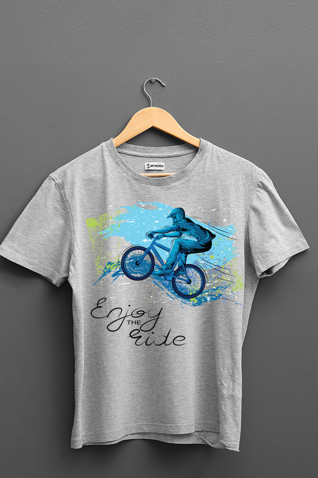 Enjoy the Cycle Ride  - Kid's Round Neck Half Sleeve T-Shirt(Boy)