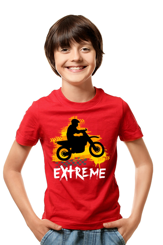 Extreme Rider - Kid's Round Neck Half Sleeve T-Shirt (Boy)
