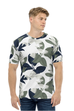 Load image into Gallery viewer, Ficus Elastica Blue Green and White - Men&#39;s All Over Printed Half Sleeve T-Shirt
