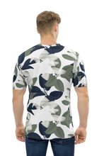 Load image into Gallery viewer, Ficus Elastica Blue Green and White - Men&#39;s All Over Printed Half Sleeve T-Shirt
