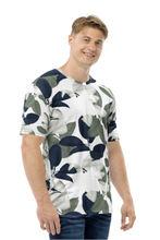 Load image into Gallery viewer, Ficus Elastica Blue Green and White - Men&#39;s All Over Printed Half Sleeve T-Shirt
