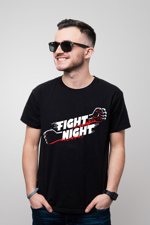 Fight Night - Men's Round Neck Half Sleeve T-Shirt