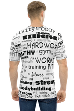 Load image into Gallery viewer, Fitness Typo - Men&#39;s All Over Printed Half Sleeve T-Shirt
