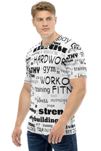 Load image into Gallery viewer, Fitness Typo - Men&#39;s All Over Printed Half Sleeve T-Shirt
