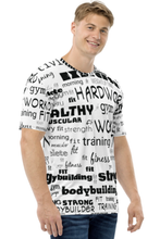 Load image into Gallery viewer, Fitness Typo - Men&#39;s All Over Printed Half Sleeve T-Shirt
