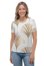 Load image into Gallery viewer, Golden V Pattern - Women&#39;s All Over Printed Half Sleeve T-Shirt
